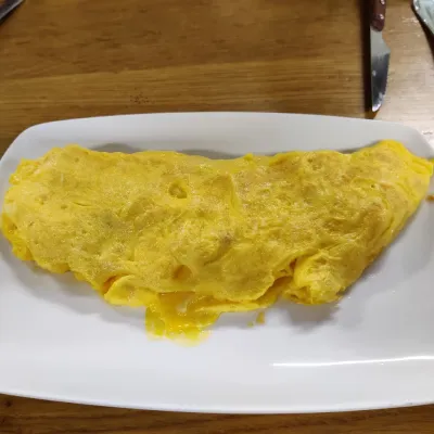 Tortilla de bacalao en Sidrería Goikoetxea