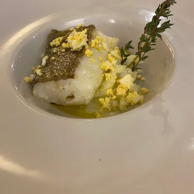 Bacalao confitado en Asador de Santiago
