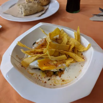 Huevos rotos en Restaurante La Bola de Jorge Bosch