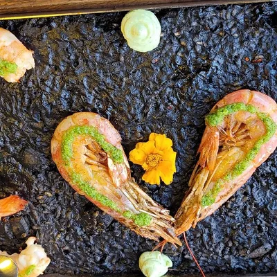 Arroz negro en Gánigo Restaurante