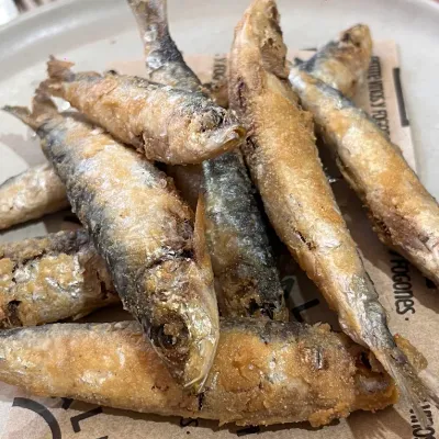 Xoubas fritas en Restaurante SALVAXE (Santiago de Compostela)