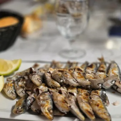 Sardinas asadas en Chiringuito Amalia