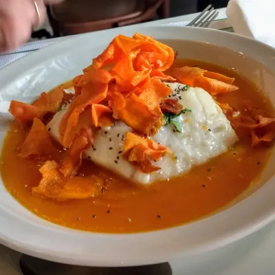 Bacalao a la vizcaína en Café Iruña Bilbao 1903
