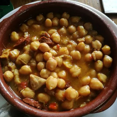 Garbanzas compuestas en Bar Ca' Manolo