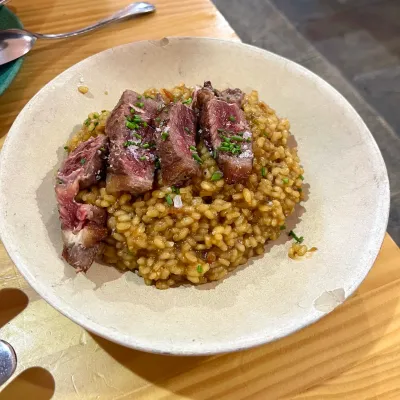 Arroz meloso en Restaurante SALVAXE (Santiago de Compostela)