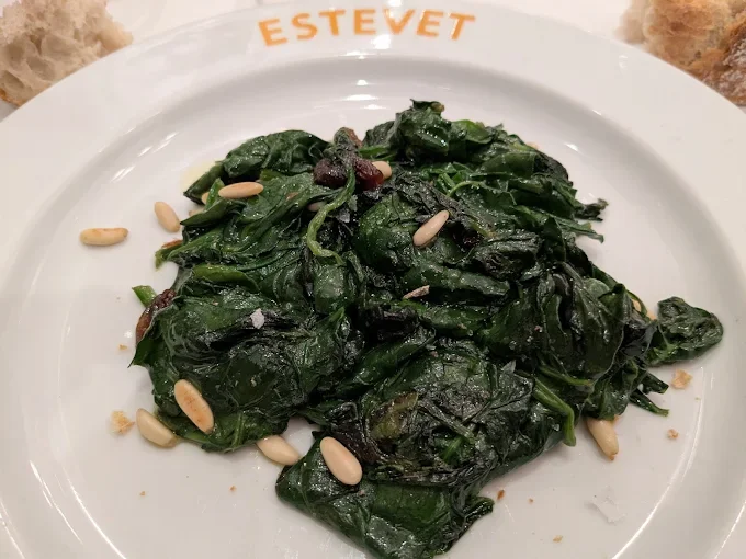 Espinacas a la catalana