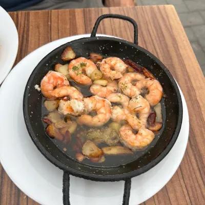 Gambas al ajillo en Tasca Los Berrazales