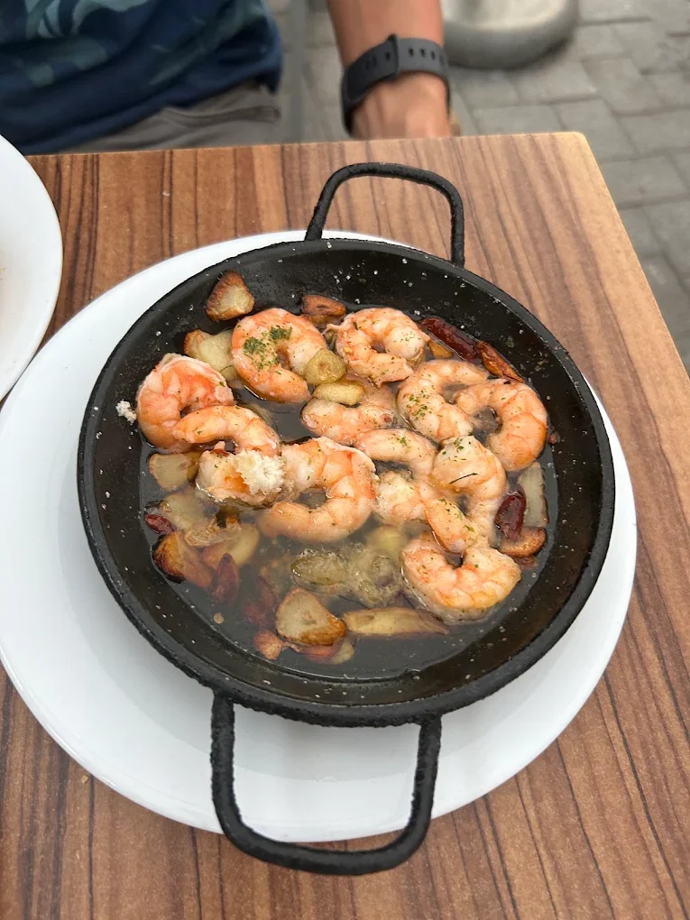 Gambas al ajillo en Tasca Los Berrazales