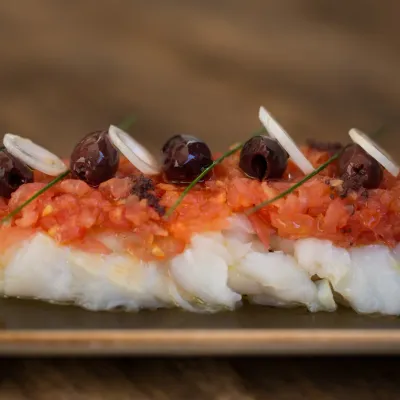 Esqueixada de bacalao en Restaurante L'Olivé
