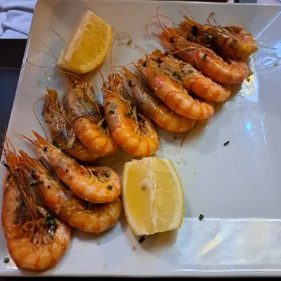 Gamba roja en Taberna Gallega O'Candil Pulpería