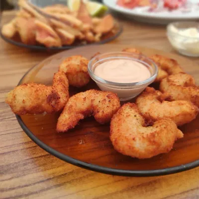 Gambas empanadas en Bar Careta