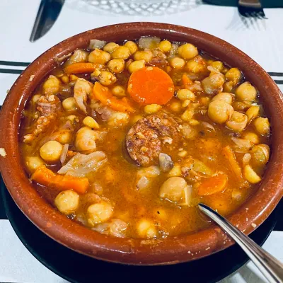 Garbanzas compuestas en Picoteo Café El Despacho