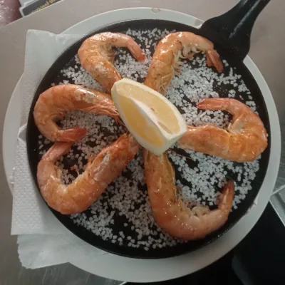 Langostinos a la plancha en Bar Careta