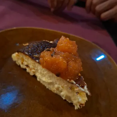 Tarta de queso en Taberna Gallega O'Candil Pulpería