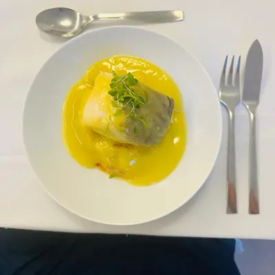Bacalao al pilpil en Restaurante Bodegón del Pueblo Canario